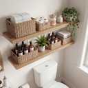 Oak Floating Shelves Set of 235.43in Wall Mounted Display Ledge Shelves for Bedroom, Bathroom, Living Room and Kitchen Decoration Storage