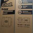 Chell 36" x 48" Large Trifold Poster Board, 2 Pack, White Corrugated Project Boards for Science Fair, School Projects, Event Displays and Business Presentations (48"x36", 2 Pack)