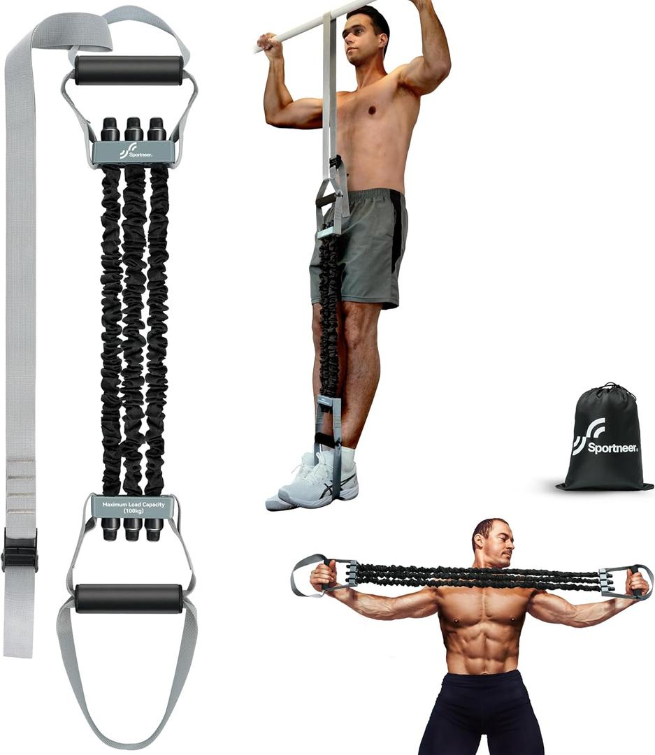 Sportneer Pull Up Assistance Bands  Adjustable Resistance Bands with Anti-Slip Lock & Storage Bag  Heavy Duty Chin Up Bands for Strength Training, Fitness & Calisthenics Equipment