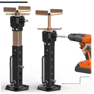 Camper Slide Out Support Jacks 2 PCS 13"-26" RV Slide Out Stabilizer Jacks(Electric Drill Adjust),Travel Stabilizer Jacks Stand, Supports Up to 5,000 lbs,Aluminum Gear Box