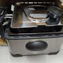 Elite Gourmet EDF-401T Electric 4.5 Qt. / 17 Cup Immersion Deep Fryer 3-Baskets, 1700-Watt, Timer Control Adjustable Temperature, Lid with Viewing Window and Odor Free Filter (Stainless Steel and Black)