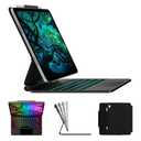 typecase Edge Keyboard Case for iPad 11th Gen A16 (2025) & 10th Gen 10.9" (2022) – Multi-Touch Trackpad, 11-Color Backlit Magic-Style Keyboard – Floating Magnetic Stand, Pencil Holder – Black