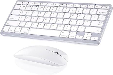Wireless Keyboard and Mouse Compatible with iMac MacBook Air/Pro (Bluetooth and USB)