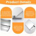 2 Pack Metal Tins 7.0 X 4.2 X 0.6 Inch Small Tin Box with Lids Rectangular Empty Small Home Tin Case for Candies, Soaps, Earrings, Gift, Jewelery, Candy, Matches, Crafts, Pen(Silver)