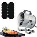 Portable Range Hood with 9 Activated Carbon Filters, Strong Suction Kitchen Exhaust Fan for Indoor BBQ, Hot Pot, RV & Desktop Cooking Gray