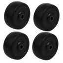 uxcell 2-inch Diameter Rubber Wheel Skateboard Trolley Caster Pulley Black 4pcs
