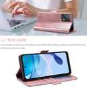 HAII Flip Case for Moto G 5G 2023,Flip Fold Leather Wallet Case with RFID Blocking Credit Card Slot and Kickstand Magnetic Closure Protective Cover for Motorola Moto G 5G 2023 (Pink)