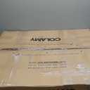 COLAMY Wooden Dining Chairs Set of 2, Modern Fabric Upholstered Kitchen Side Chairs, Farmhouse Dining Room Chair with Foot Pegs, Beige