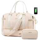 Gym Bag for Women LOVEVOOK Travel Duffel Bag with USB Charging Port,Weekender Bags for Women with Shoe Compartment,Carry on Overnight Bag with Toiletry Bag,Hospital Bags for Labor and Deliver (Medium)