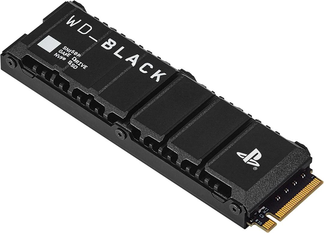 WD_BLACK 4TB SN850P NVMe M.2 SSD Officially Licensed Storage Expansion for PS5 Consoles, up to 7,300MB/s, with heatsink - WDBBYV0040BNC-WRSN, Black