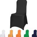 Banquet Chair Covers - 150PCS Upgraded Stretch Dining Chair Covers - Protector for Wedding Holidays Banquet Party Celebration Event Hotel(Black)