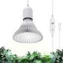 Bstrip Hanging Grow Lights for Indoor Plants, 25W LED Full Spectrum Plant Lights for Indoor Growing with Timer, 16.4FT Power Cord, 5000K, Pendant or Ceiling Perfect for Tall Plants, and Plant Shelf (White)