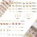 Xylise Jewelry Making Supplies Kit Natural Stone Beads for Irregular Natural Stone with for DIY Craft Bracelet Necklace Earrings for Adults(Light Purple)