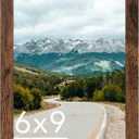 3 x 6x9 Picture Frame Deep Brown for Wall Hanging or Tabletop, Wood 6 x 9 Frame Photo Frame for Wall Horizontally or Vertically, Deep Brown, 1 Pack