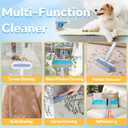 4 in 1 Mesh Screen Cleaner, Multi-Functional Window Screen Cleaning Brush, Pet Hair Removal Tool with Extra Long Handle, Gentle on Furniture, Couch, Carpet, Clothing, Bedding, Window, Mesh Screen