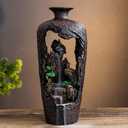 Backflow Incense Burner Cone Holder Waterfall Incense Burner Cool Inscent Fountain Falling Smoke Mountain Water Fall Incent Back Flow (Vase)