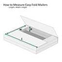 Boxes Fast BFM962BFK Corrugated Cardboard Easy-Fold Mailers, 9 1/2 x 6 1/2 x 2 Inches, Fold Over Mailers, Adjustable Die-Cut Shipping Boxes, Multi-Depth, Medium Kraft Mailing Boxes (Pack of 50)