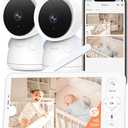 ARENTI Baby Monitor with 2 Cameras, 2K/3MP WiFi 6 Camera and Audio, 5inch Wireless Screen, Smartphone App, Super Night Vision, Crying Detection, Auto Tracking, Temp&Humidity Sensor (D3 Set)