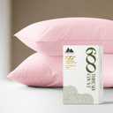 Mayfair Linen 100% Egyptian Cotton Pillow Cases King - 600 Thread Count Cotton Pillowcases Set of 2 (Blush), Soft & Breathable Extra Long Staple Sateen Weave Pillow Covers for King Size Pillows