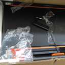 6% Incline Walking Pad with Handle Bar,Compact and Foldable Treadmill for Home and Office,2.5 HP Quiet Under Desk Treadmill with 300lbs Capacity,Big Led Display and Double Deck Cushioning (Black Orange)