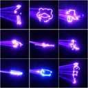 U`King Party Lights RGB Stage Lighting Beam Animation 3D Laser Lights Patterns with DMX512 Sound Activated Remote Control for Festival Bar Nightclub Wedding Live Show Church