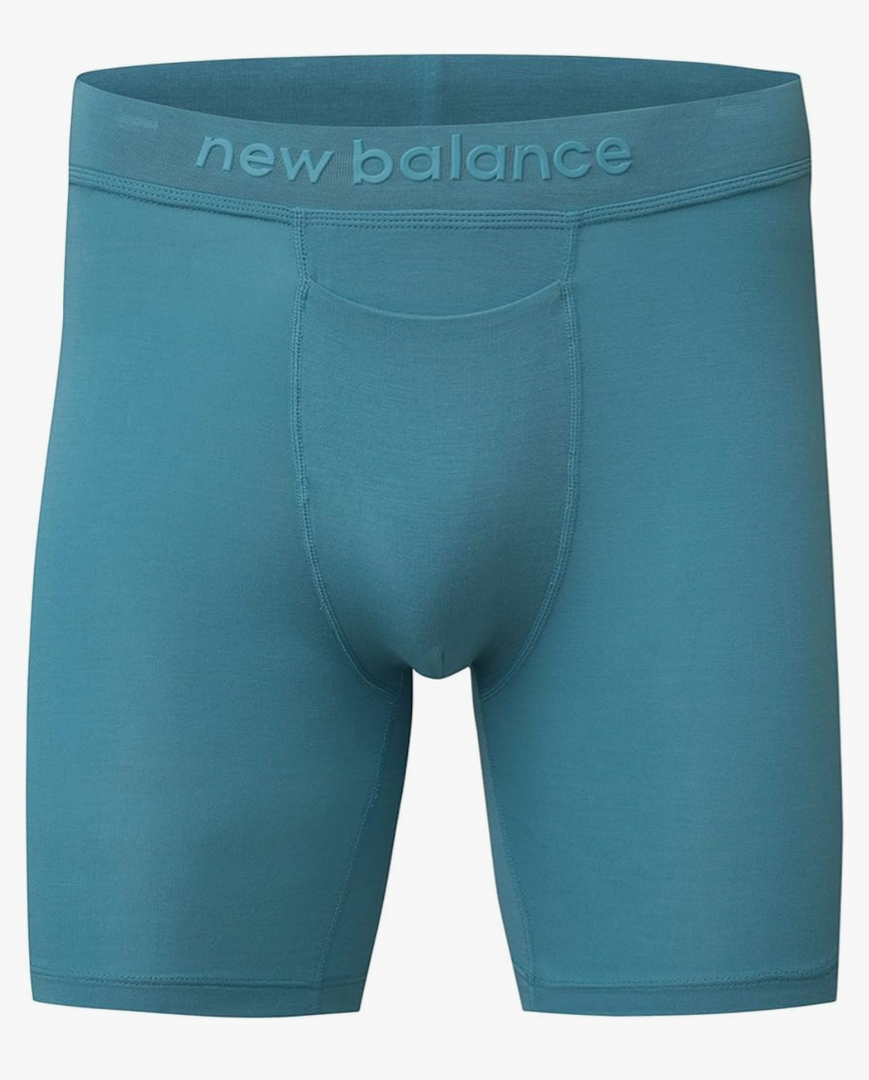 New Balance Men's Modal 6" Inseam Boxer Brief Underwear, Dark Blue, S