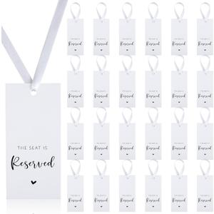 Reserved Signs for Wedding 12 Pcs Paper Hanging Wedding Reserved Seating Signs Weddings for Ceremony Church Event Pews Restaurant