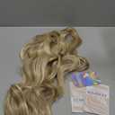 FESHFEN Clip in Hair Extensions - 4 PCS Long Wavy Thick Highlighted Clip in Hairpieces Synthetic Hair Extension for Women, Dirty Blonde 20 Inch