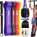 Ally Peaks Pull Up Assistance BandsHeavy Duty Resistance Band for Pull Up BarAdjustable Weight/Size with Fabric Feet/Knee Rest Pull up bands,Up to 410lbs Assistanceresistance bands and assist bands