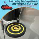 Duck Landing Pad for Jeep,Duck Landing Zone Mirror Mount Duck Holder,Side Mirror Duck Holder Compatible with Jeep Wrangler JL JLU & Gladiator JT 2018-2024, Black