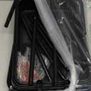 Simple Houseware 3-Tier Heavy Duty Metal Utility Rolling Cart, Black