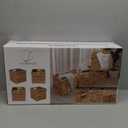 12x12in Storage Baskets Set of 4 Water Hyacinth Baskets,Foldable Handwoven Storage Cubes,Wicker Cube Baskets Laundry Organizer Totes for Home