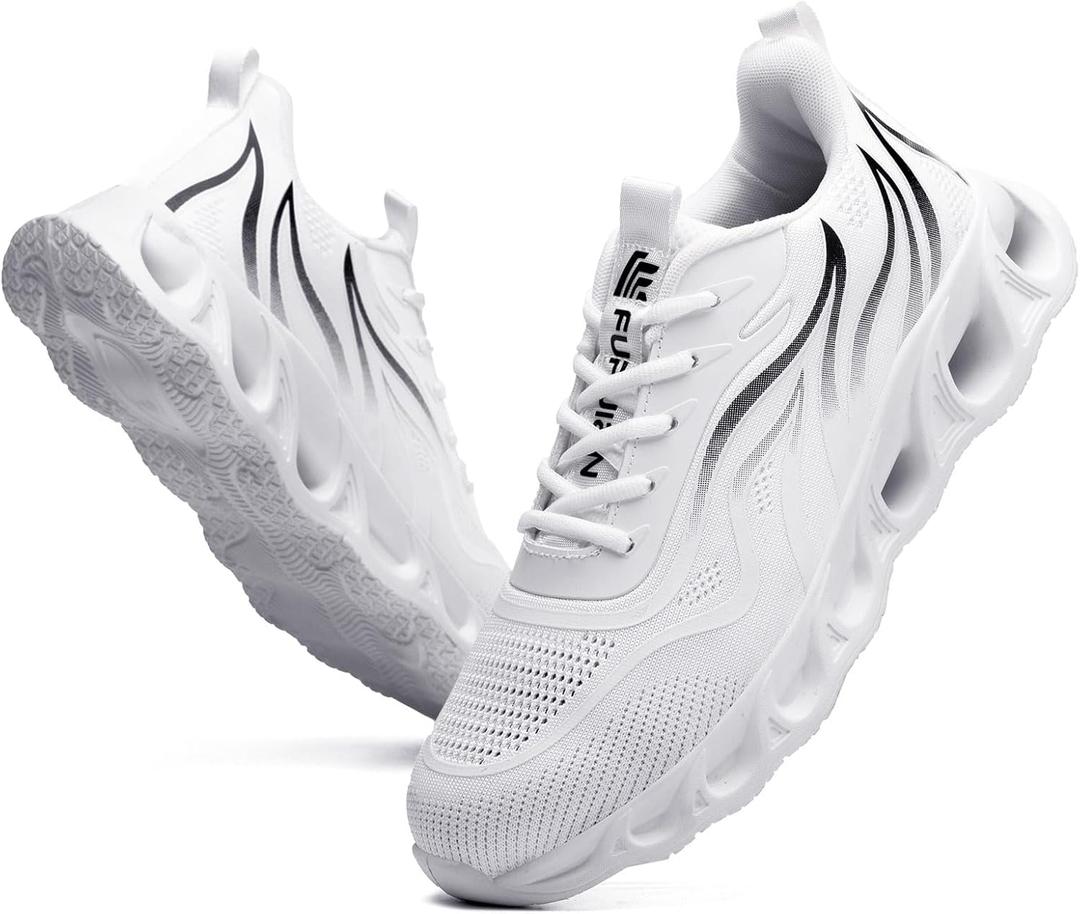 Furuian Steel Toe Shoes for Women Lightweight Indestructible Safety Work Shoes Comfortable Steel Toe Sneakers Puncture Proof Work Sneakers White,  Women's Size 6.5