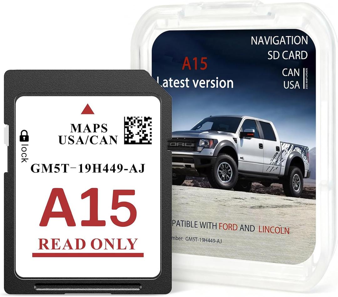2025 Latest Navigation SD Card for Ford A15GPS Map Update for Lincoln & Ford, Compatible with F-150, Explorer, Escape, Fusion, Edge, Expedition,Navigator, MKC, MKZ, MKX, Sync, USA & Canada