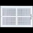 12x10 Supply Air Vent Cover 2-Way Grille for Wall or Ceiling Duct Opening - Flat Stamped Face Air Diffuser by HVAC Premium - White - Overall Size: 13.75" x 11.75"