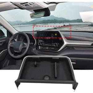 PIUGILH Center Navigation Screen Storage Box Compatible with Toyota Grand Highlander 2024+ Accessories, Center Navigation Screen Dash Board Storage Tray Organizer