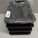 KBDcraft Stackable Storage Bin - Heavy-Duty Plastic Organizer Box and Tray with Straight Walls, small plastic bin totes for storage, 12"x8"x3", 0.5Gal, Black, 3 Pack