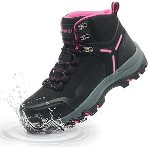 Kezhiho Waterproof Steel Toe Boots for Women Wide Width Non Slip Work Boots Lightweight Slip Resistant Safety Shoes Indestructible Construction Composite Toe Sneakers
 41W