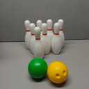 Liberry Kids Bowling Set, 10 Plastic Toy Bowling Pins & 2 Balls, Toddler Indoor Outdoor Sports Games, Educational Birthday Gifts for Boys Girls Ages 2 3 4 5 (White)