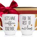 Lets Have Together for The Rest of Our Lives Mugs Set Engagement Wedding Gift for Couples, Novelty Valentine Bridal Shower Anniversary Mug Gifts for Couple Newlywed Bride Groom Mr Mrs