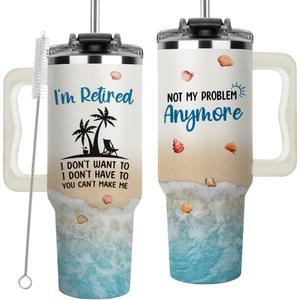 I'm Retired Tumbler, Retired Not My Problem Anymore - Happy Retirement Gifts for Women 2026, Retired Mug Present Ideas, Coworker Leaving Gifts, Retirement Cup for Mom, Teacher, Colleague, Boss, Nurse