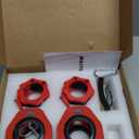 Home Gym Clips, Convert Dumbbells to Barbell, Turn Bars into Landmines, T-Bar Row with Any Grip, Hook Dumbbells on Dip Belts, Versatile Weightlifting Accessory for Olympic (Olympic 2", Pair, Red)