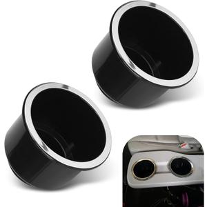 2 PCS Car Multi-Function Cup Holder Insert, Car Beverage Can Holder, Car Interior Embedded Replaceable Tray, Universal for Most Cars (Black)