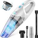 Handheld Vacuum Cordless, Car Vacuum Portable Cordless, Strong Suction Portable Hand Vacuum Cordless Rechargeable with LED Light/20 Mins Runtime,  Mini Car Hand Vacuum for Home and Office Cleaning