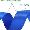 2 x Royal Blue Satin Ribbon 1 Inch x 50 Yards Double Faced Ribbon for Boy Gift Wrap, Graduation & Decorations