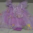 Toddler Baby Girl Halloween Costumes Fairy Butterfly Wings Sleeveless Princess Romper Dress First Birthday Outfit (6-9 Months, Purple)