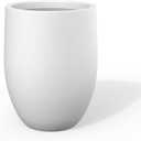 Kante Tall Concrete Planter, 21.7-Inch Height White Large Indoor Outdoor Plant Pot with Drainage Hole for Patio Garden Home, Modern Decor for Flowers and Tree