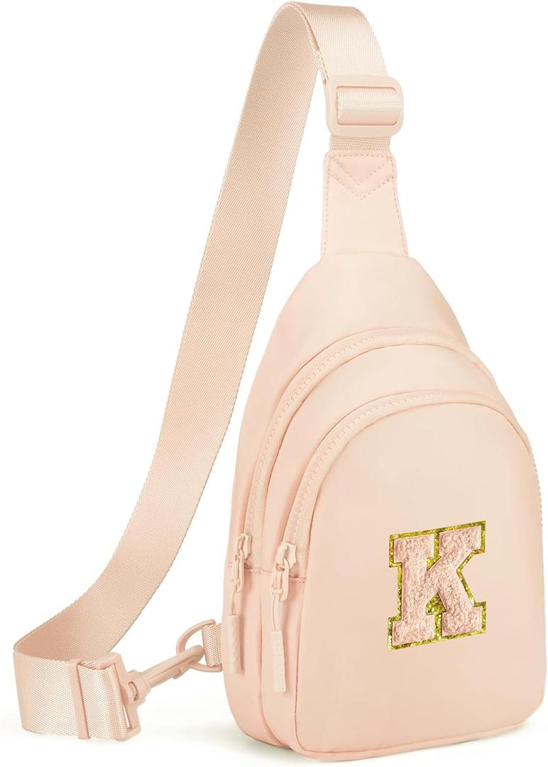 Viverte Small Initial Sling Bag for Girls & Women - Cute Crossbody Fanny Pack Gift