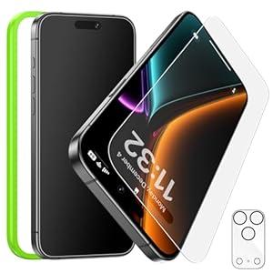 Esanik 1 Pack for iPhone 17 Pro Max Matte Glass Screen Protector + 1 Camera Lens Protector - Anti-Glare, Anti-Fingerprint, Anti-Reflection, 9H Hardness, Smooth Touch, Easy Installation Frame Included