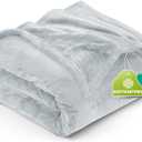 Utopia Bedding Fleece Blanket Queen Size Light Grey (90x90 Inches) Ultra Soft Warm Lightweight Microfiber Breathable Anti-Static Cozy Bed Blanket, All-Season Home Decor Gift for Men & Women